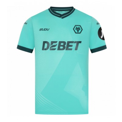 Moški Nogometni dresi Wolves Jorgen Strand Larsen #9 Gostujoči 2025-26 Kratek Rokav Moški Nogometni dresi Wolves Jorgen Strand Larsen #9 Gostujoči 2025-26 Kratek Rokav